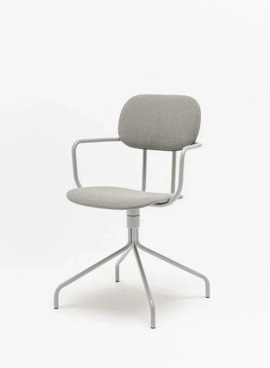 New School Upholstered Chair with Swivel Base Stackable School Chair (Customizable)