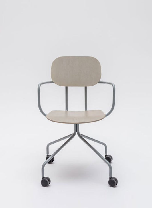 New School Chair Fixed Base Plywood Seating (Customizable)