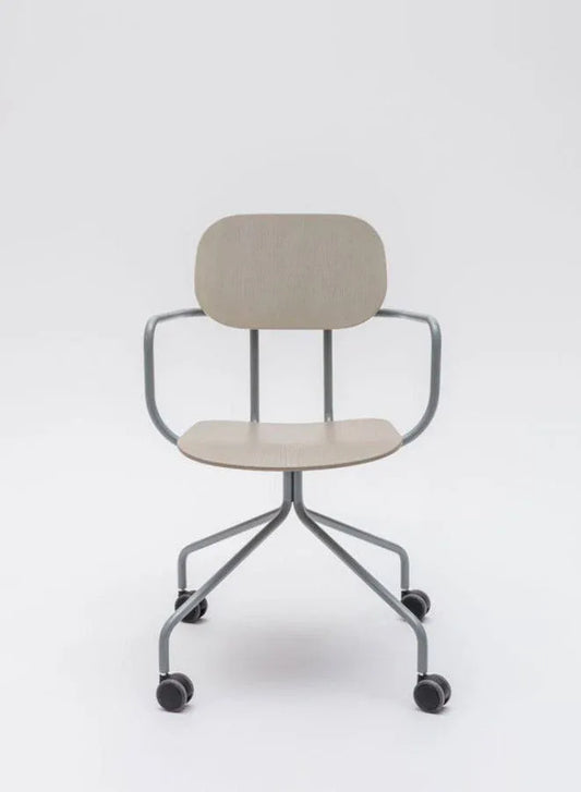 New School Chair Fixed Base Plywood Seating (Customizable)