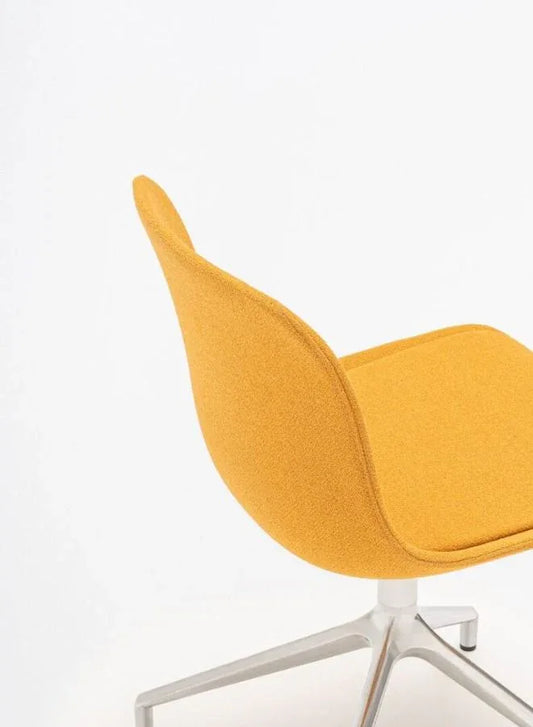 Premium Baltic Upholstered Office Chair with Polished Aluminum Base (Customizable)
