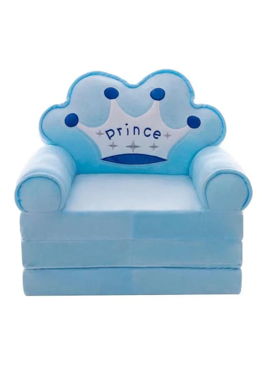 Foldable Toddler Chair Lounger for Kids, Removable and Washable Lazy Sleeping Sofa for Kids, Baby Sofa Bed Foldable Chair, Blue Prince