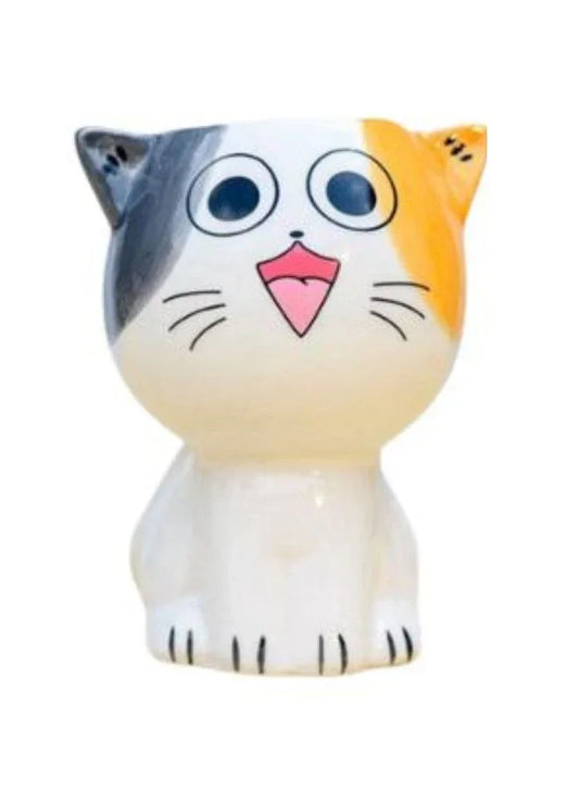 Cute Succulent Mini Cat Indoor Plant Pot with Drainage Hole, Cat A