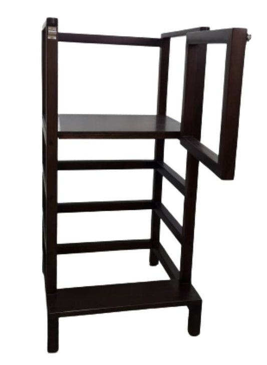 Adjustable Step Stool with Safety Rail for Kids Brown Fatio General Trading