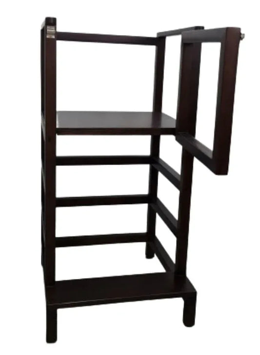 Adjustable Step Stool with Safety Rail for Kids Brown Fatio General Trading