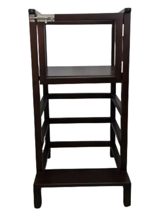 Adjustable Step Stool with Safety Rail for Kids Brown Fatio General Trading