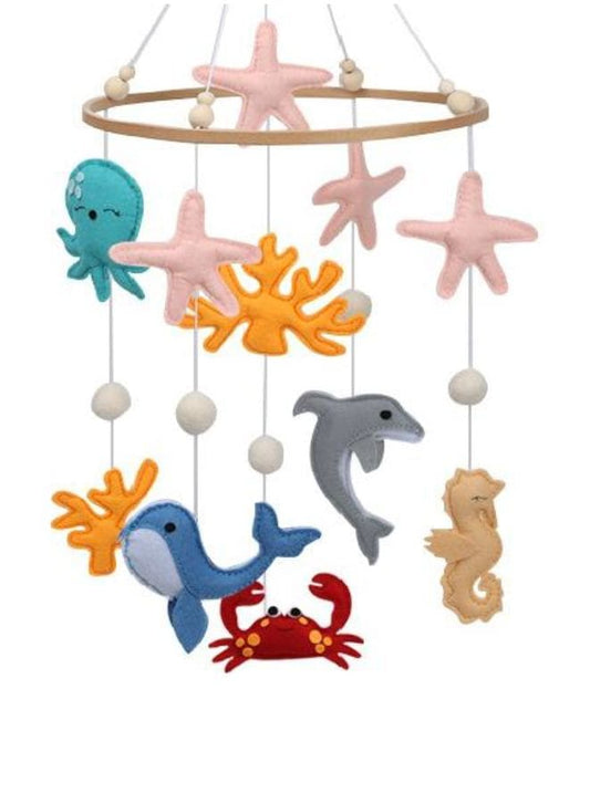 Baby Crib Nursery Mobile Wall Hanging Decor, Baby Bed Mobile for Infants Ceiling Mobile, Cute and Adorable Hanging Decorations, Ocean Fatio General Trading