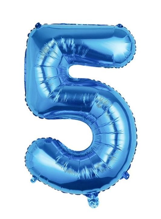 Balloons Arch Kit Party Decorations Number Balloon 32 Inch Foil Balloons Digtal Helium Birthday Wedding Party, Number 5, Blue Fatio General Trading
