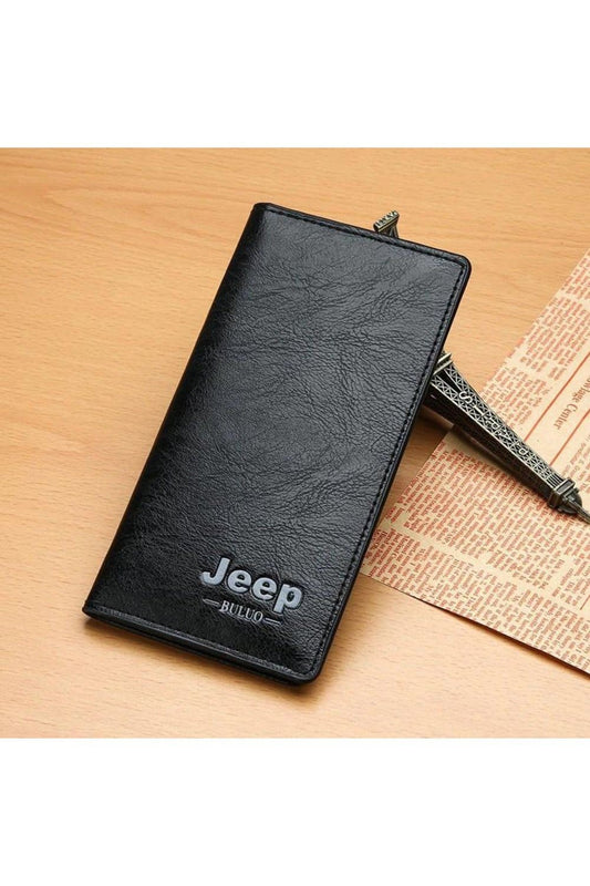 Bold Leather Wallet with Jeep Logo Fatio General Trading