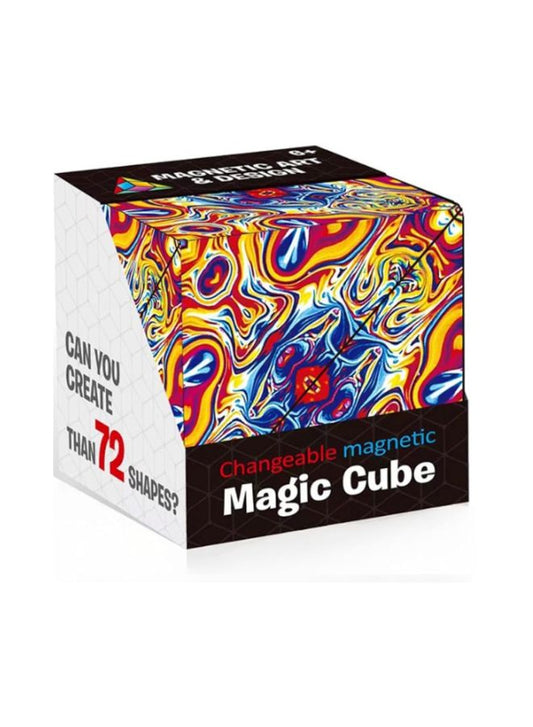 صندوق تغيير الأشكال، مكعب فيدجيت مع 36 مغناطيس أرضي نادر - مكعب سحري ثلاثي الأبعاد استثنائي - لعبة فيدجيت مكعب مغناطيسي يتحول إلى أكثر من 70 شكلاً، تصميم متعدد الألوان 2