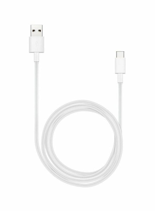 Charger USB Type-C Fast Charging USB 2.0 Data Transfer Cable - White - Length 1 Meter For Android Fatio General Trading