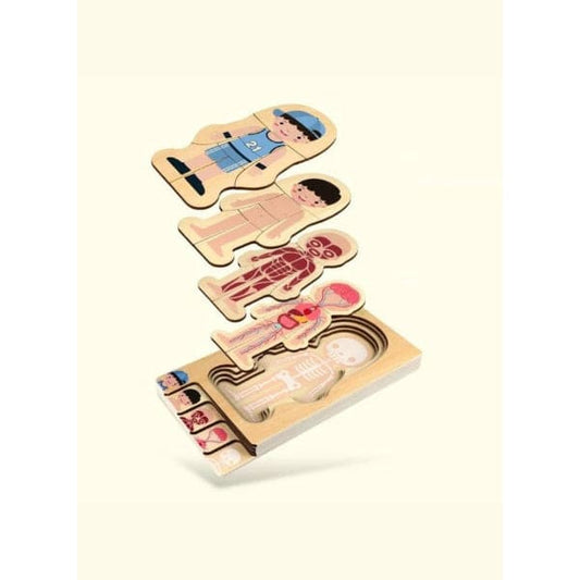Children Educational Wooden Human Body Structure Wooden Puzzles for Kids (Boy) Fatio General Trading