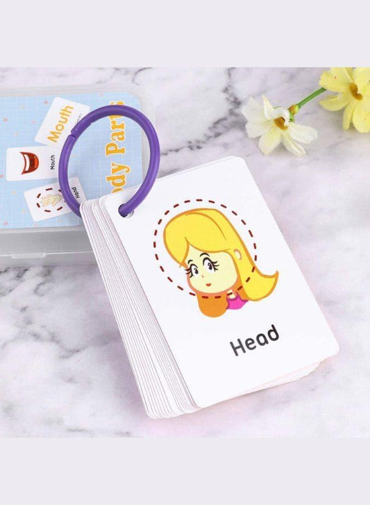 Children Learning Cards: Educational Flash Cards Pocket Card Preschool Teaching Cards for kids, Body Parts Fatio General Trading