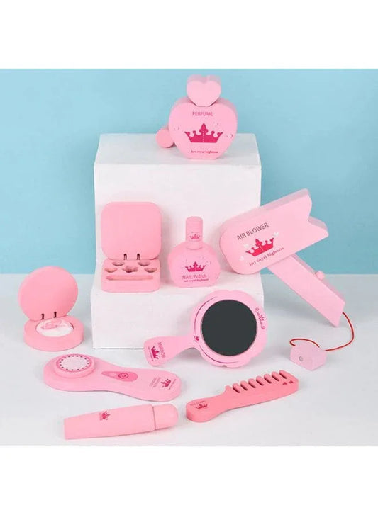 Children'S Makeup Toy Wooden Cosmetic Bag Set Simulation Play House Girl Dressing Table Small Gift Fatio General Trading