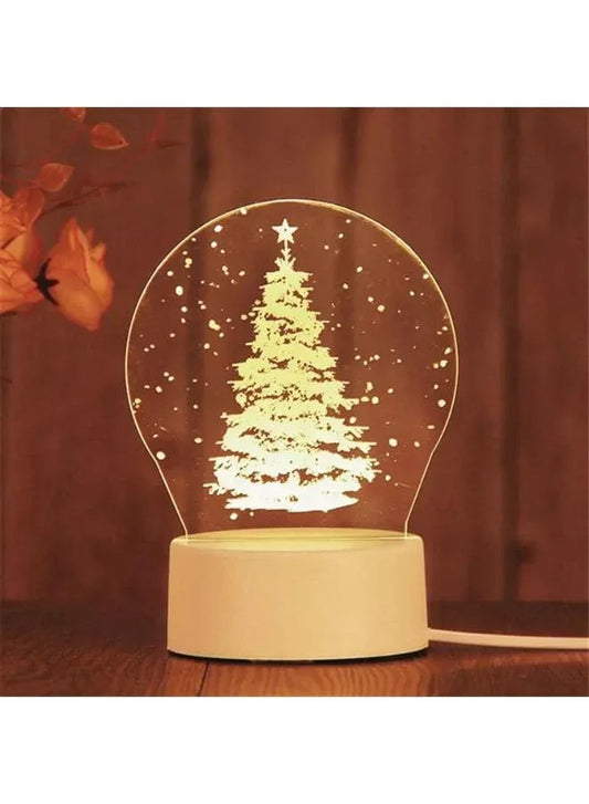 Creative Night Light 3D Acrylic Bedroom Small Decorative 3D Lamp Night Lights For Home Decoration, Christmas Tree Fatio General Trading