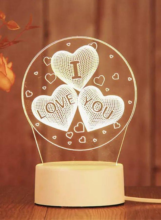 Creative Night Light 3D Acrylic Bedroom Small Decorative 3D Lamp Night Lights For Home Decoration, I Love You Fatio General Trading