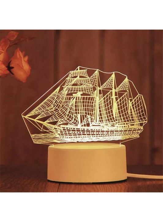 Creative Night Light 3D Acrylic Bedroom Small Decorative 3D Lamp Night Lights For Home Decoration, Ship Fatio General Trading