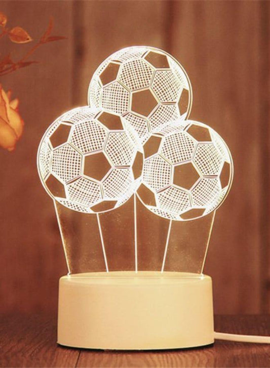 Creative Night Light 3D Acrylic Bedroom Small Decorative 3D Lamp Night Lights For Home Decoration, Football Fatio General Trading