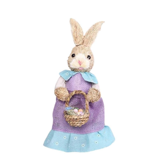 Cute Straw Rabbit Bunny Easter Decorations Holiday Home Garden Wedding Ornament Photo Props Crafts, Female Fatio General Trading
