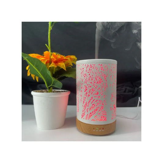 Essential Oil Diffuser With 120 Ml Capacity. Metal Aromatherapy Diffuser With Auto Shut Off Protection, Waterless, 7 Selectable Led Colors, for Home, Office, Spa, Forest Fatio General Trading