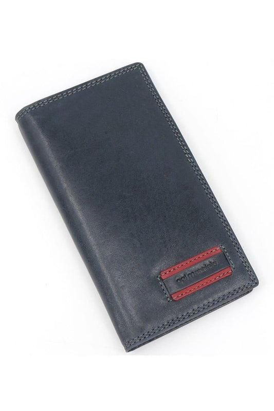 Gai Mattiolo leather card/document holder, Equipped with spaces for credit cards, documents or larger banknotes, Hidden back pocket, Blue Fatio General Trading