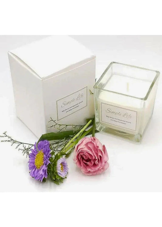Glass Jar Scented Candle – Long Lasting Floral Home Fragrance, Up to 45 Hours Burn Time – Decorative Aromatherapy Candle in Vanilla or Vanilla & Coconut Scent for Relaxation and Gifting