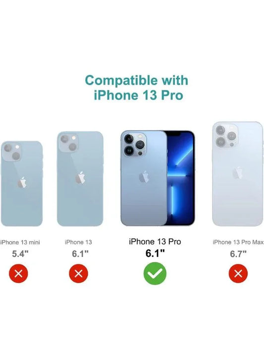 iPhone 13 Pro 6.1-Inch, Non-Yellowing, Shockproof Protective Case Fatio General Trading