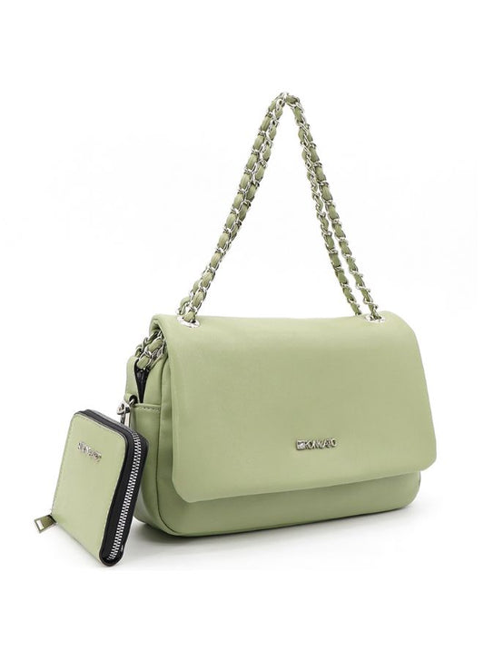 حقيبة R Roncato الجلدية مع حقيبة صغيرة