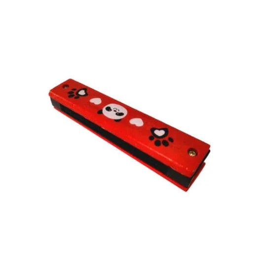 Kids Harmonica Wooden Children Harmonica Toys Colored Printed Diatonic Harmonica Mouth Organ Early Educational Musical Instruments, Design 6 Fatio General Trading