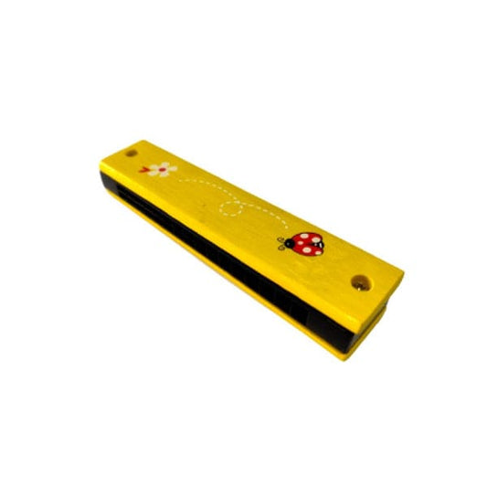 Kids Harmonica Wooden Children Harmonica Toys Colored Printed Diatonic Harmonica Mouth Organ Early Educational Musical Instruments, Design 7 Fatio General Trading