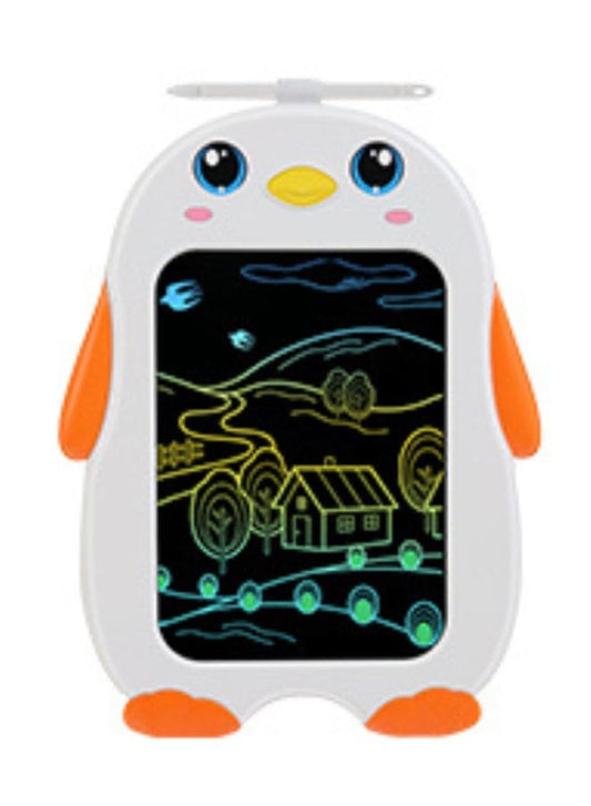 LCD Writing Tablet for Kids ,7.7in Doodle Board Penguin Educational Toys ,Drawing Board Boys Toys for 3-6 Year Old Kids Gifts(Orange) Fatio General Trading