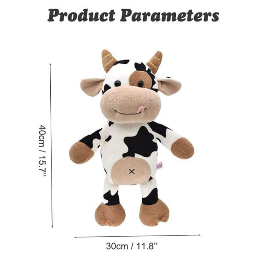 Lovely Cartoon Animal Cattle Soft Eco-friendly Cotton Stuffed Plush Doll, Soft Fluffy Friend Hugging Cushion - Present for Every Age and Occasion, 30cm Fatio General Trading