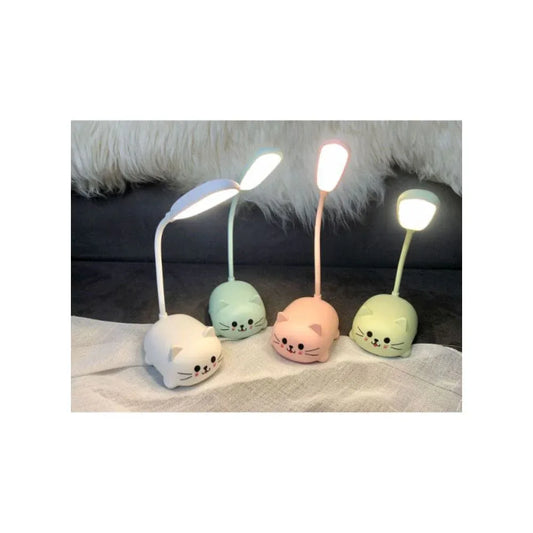 Mini Cat USB Lamp LED Cute Animal Night Light Rechargeable Table Lamp Bedside Lamp, Eye Caring reading lights for Toddlers Kids Bedrooms, Living Room Fatio General Trading