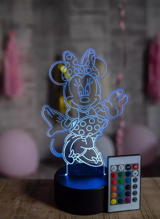 Multi-color Mini 3D LED Night Lamp, USB Desk Lamp, 16 Color with remote control Bedroom Table Lamp, Home Décor Light Gifts Fatio General Trading