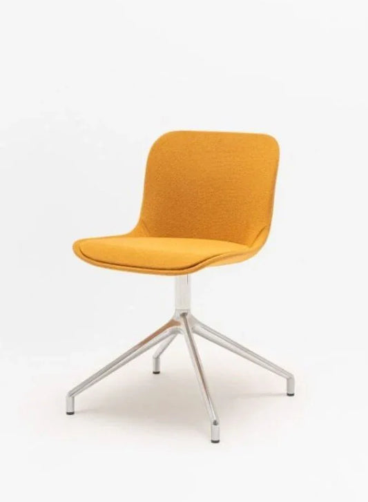 Premium Baltic Upholstered Office Chair with Polished Aluminum Base (Customizable)