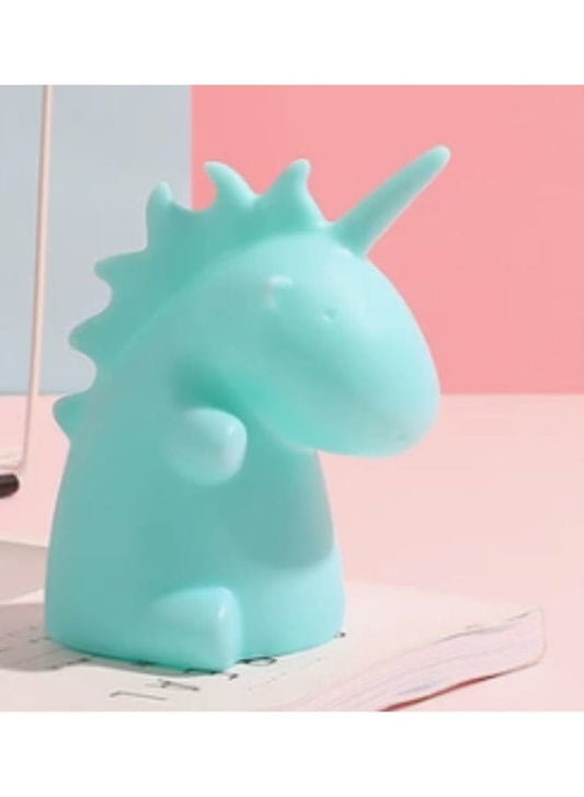 Portable Kids Cartoon LED Night Light Children Bedroom Table Lamp Bedside Moon Star Nightlight Best Birthday Gift for Kids, Home Décor, Kid' Room Decoration, Living Room, Blue Dinosaur Fatio General Trading