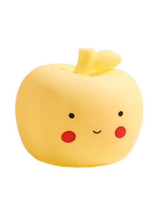 Portable Kids Cartoon LED Night Light Children Bedroom Table Lamp Bedside Moon Star Nightlight Best Birthday Gift for Kids, Home Décor, Kid' Room Decoration, Living Room, Yellow Apple Fatio General Trading