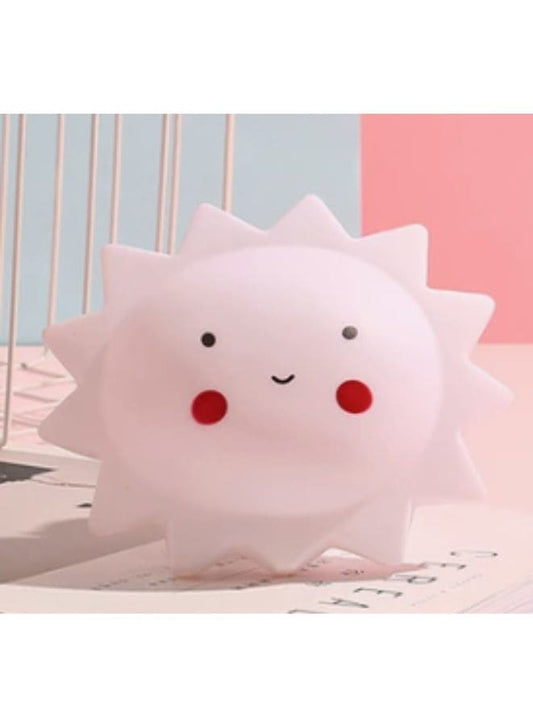 Portable Kids Cartoon LED Night Light Children Bedroom Table Lamp Bedside Moon Star Nightlight Best Birthday Gift for Kids, Home Décor, Kid' Room Decoration, Living Room, White Sun Fatio General Trading