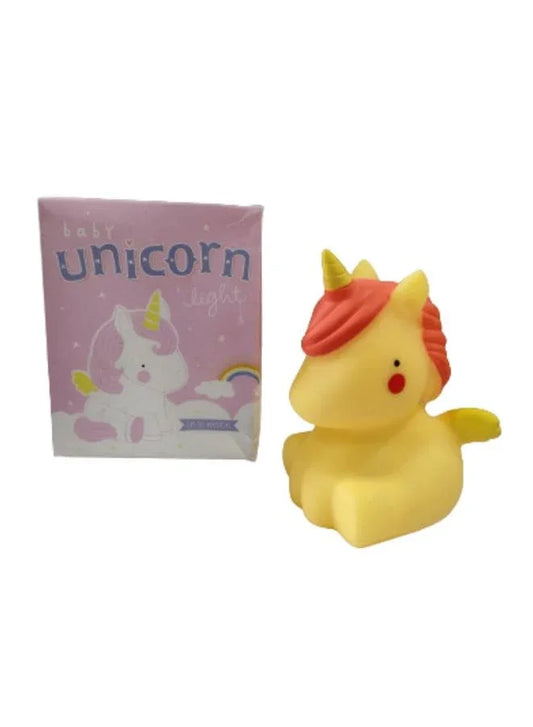 Portable Kids Cartoon LED Night Light Children Bedroom Table Lamp Bedside Moon Star Nightlight Best Birthday Gift for Kids, Home Décor, Kid' Room Decoration, Living Room, Yellow Unicorn Fatio General Trading