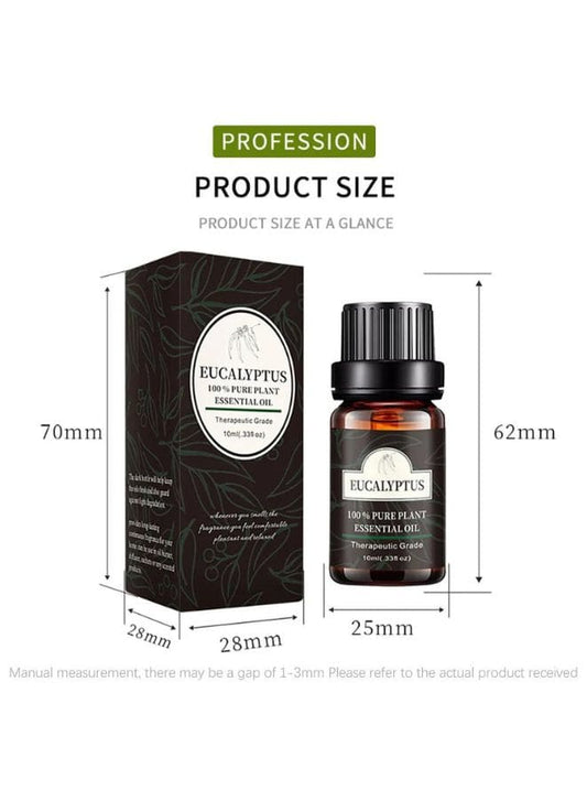 Pure Essential Oils Aromatherapy Diffusers Air Fresh Care, Essential Oil For Diffuser Set of 5 x 10 ml (Lavender, orange, Frankincense, Lemon, Rose) Fatio General Trading