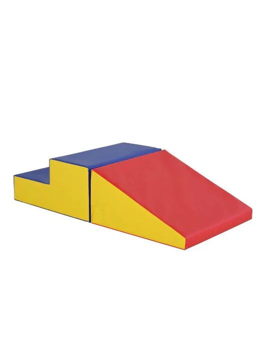 2 piece Foam Up and Down Set Indoor Foam Playset | Soft Toddler Play Foam Climber for Crawling, Climbing, Sliding and Jumping