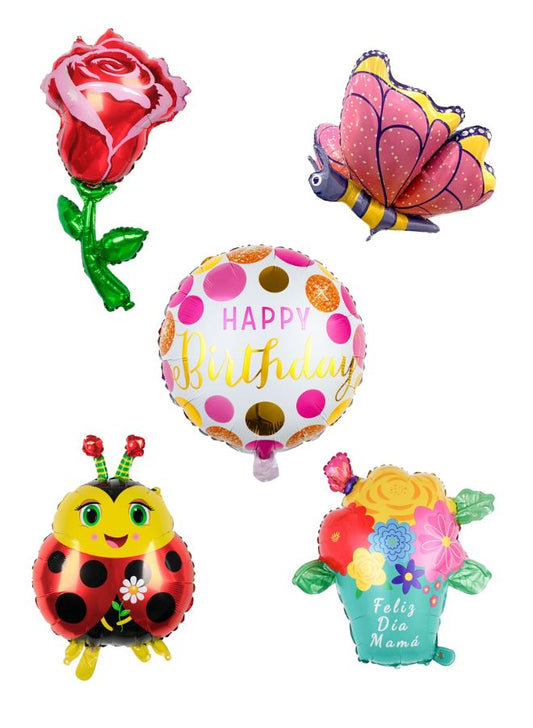 احتفل بفرح: مجموعة من 5 بالونات عيد ميلاد سعيد للاحتفالات التي لا تنسى