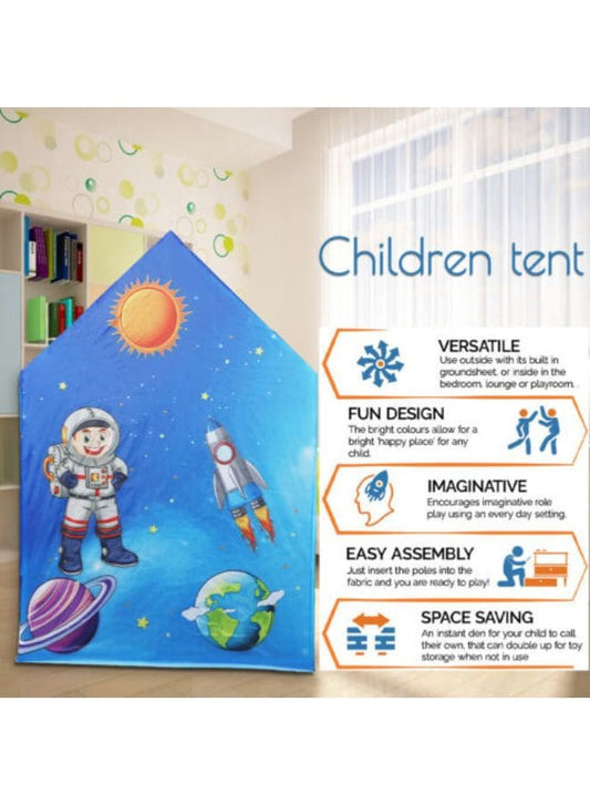 Rocket Ship Play Tent for Kid Astronaut Spaceship Space Themed Pretend Playhouse Fatio General Trading