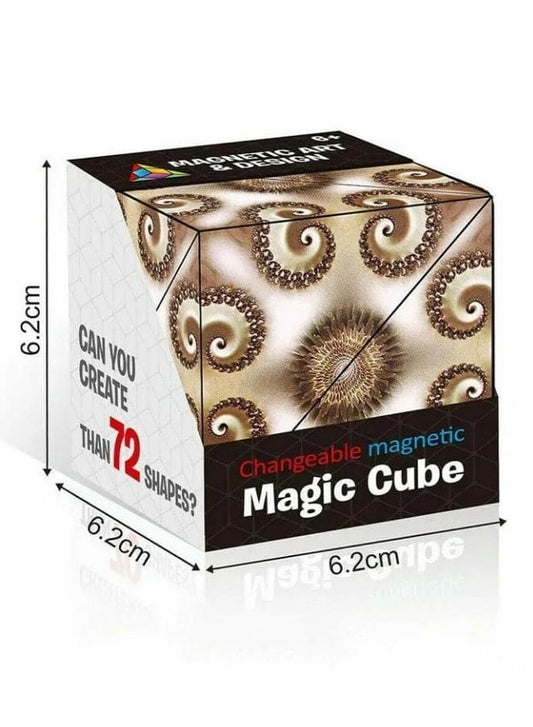 Shape Shifting Box, Fidget Cube with 36 Rare Earth Magnets - Extraordinary 3D Magic Cube – Cube Magnet Fidget Toy Transforms Into Over 70 Shapes, Design 1 Fatio General Trading