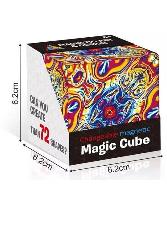 Shape Shifting Box, Fidget Cube with 36 Rare Earth Magnets - Extraordinary 3D Magic Cube – Cube Magnet Fidget Toy Transforms Into Over 70 Shapes, Design 3 Fatio General Trading