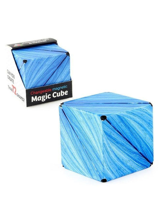 Shape Shifting Box, Fidget Cube with 36 Rare Earth Magnets - Extraordinary 3D Magic Cube – Cube Magnet Fidget Toy Transforms Into Over 70 Shapes, Light Blue Fatio General Trading