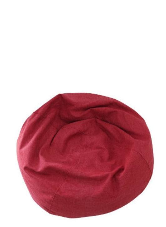 Solid Multi-Purpose Bean Bag With Polystyrene Filling, large, Red Fatio General Trading