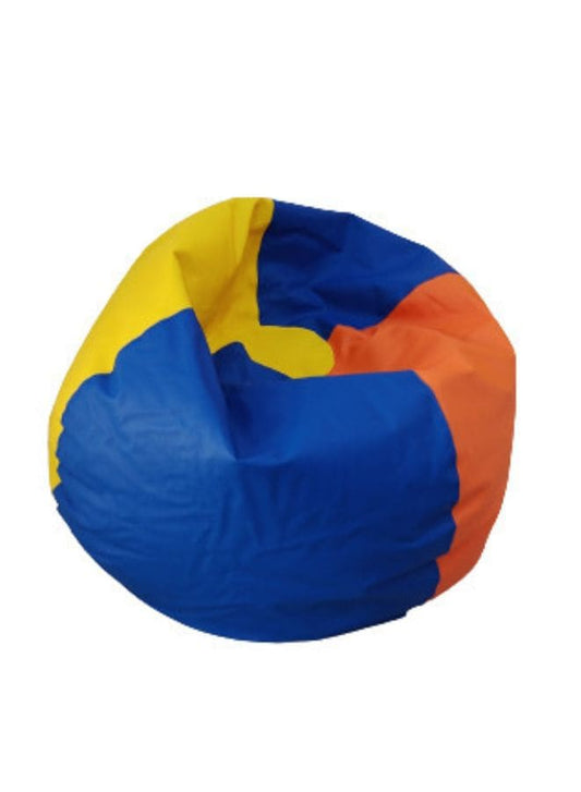 Solid Multi-Purpose Leather Bean Bag With Polystyrene Filling, Medium, Multicolor Fatio General Trading