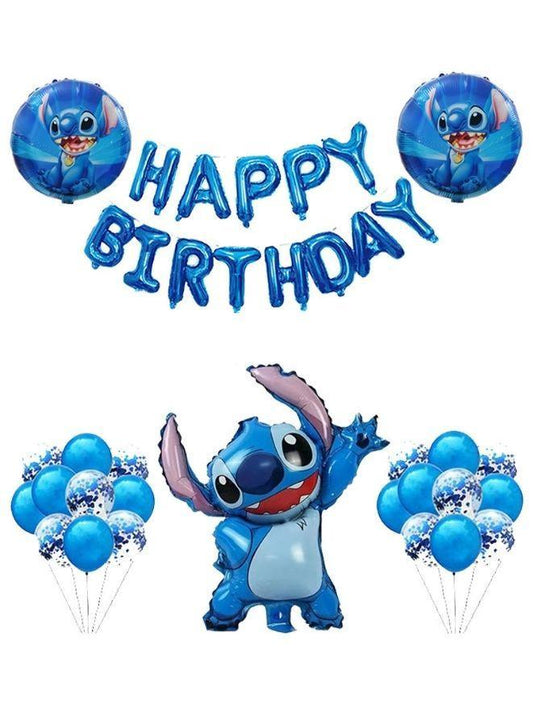 Stitch Balloons Birthday Decoration Lilo & Stitch Theme Party Decoration Birthday Foil Balloon Stitch Birthday Decoration Helium Balloons Children's Birthday Party Supplies