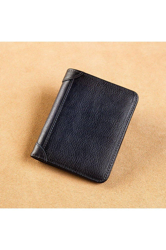 Timeless Leather Wallet for Men - A Must-Have Accessory, Dark Blue Fatio General Trading