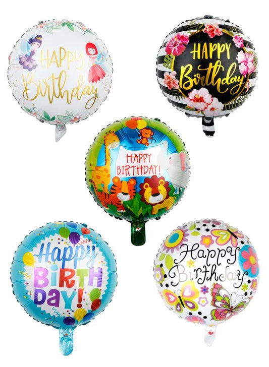 Celebrate with Joy: Set of 5 Happy Birthday Balloons for Memorable Festivities
